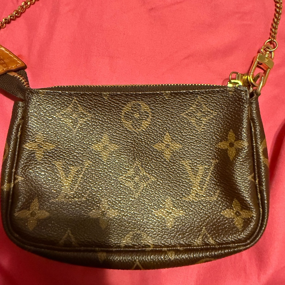 Louis Vuitton Brown and Gold Monogram Clutch